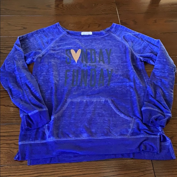 Sunday is my Funday Wide Crew Neck Long Sleeve - Picture 1 of 6